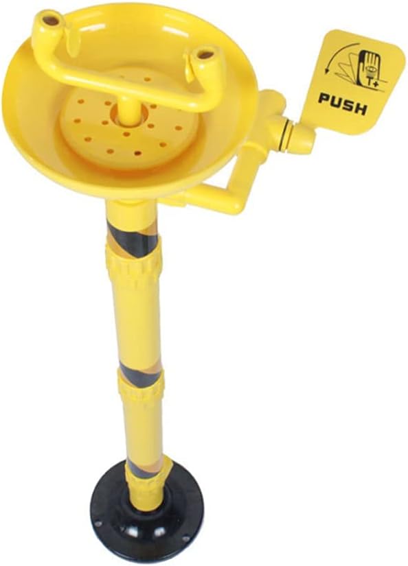 Emergency Eyewash Station, Vertical Eyewash Equipment, Carbon Steel Abs Coating, for Factory, Laboratory