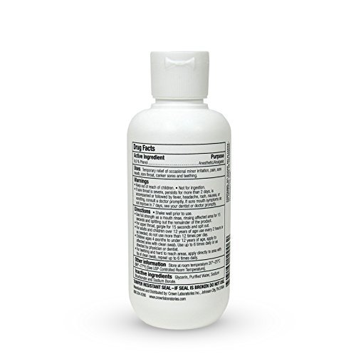 Ulcer Ease Anesthetic Mouth Rinse, 6 fl oz (178 ml) Amazon.in Health