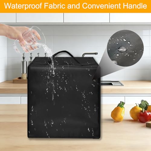 Image of Air Fryer Dust Cover for Gourmia GAF716 7Qt Digital Air Fryer,13.4 inchDx10.6 inchWx13.8 inchH, Reusable 600D Nylon w /12m Aluminum Foil, Heavy Duty Appliance Cover, Heat Resistant, Waterproof, Dustproof