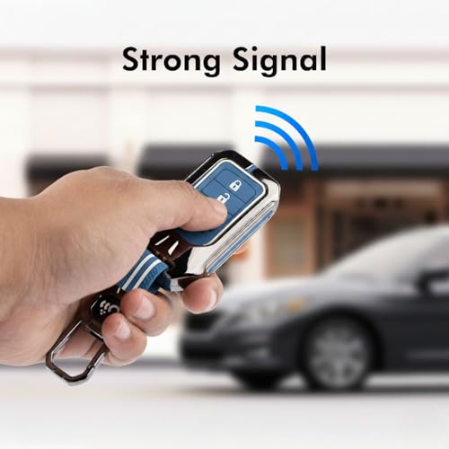 Image of SHOPOFLUX Metal Key Cover Compatible for Honda Elevate | City | Amaze | WRV | CRV | Jazz | 3 Button Smart Key