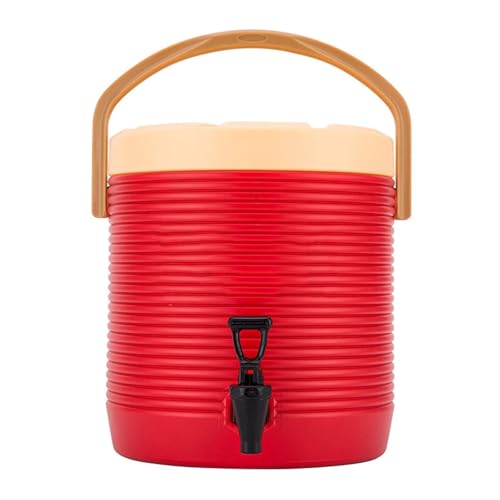 KhUkhu Dispensador De Bebidas Aislado De Acero Inoxidable 304, Dispensador De Bebidas Calientes con Grifo Y Manija, Barril De Aislamiento para Bebidas Frías Y Calientes para Bufé Comercial,12L