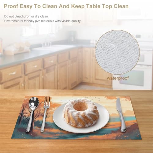 Sets de table pour la maison et le restaurant Nice View en PVC lavable - 5