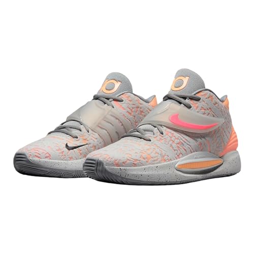 Nike KD 14 Men's Basketball Shoes Grey Fog/Sunset Pulse CW3935-003 9