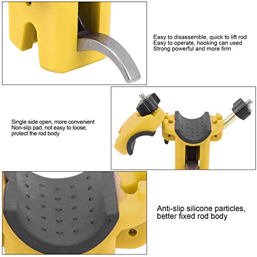 Suporte para vara de pesca em liga de alumínio, suporte para vara de pesca antiderrapante de desmont