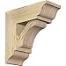 Ekena Millwork BKT0604X14X14LEC01RDF Legacy Traditional Rough Sawn Bracket w/Offset Brace, Douglas Fir