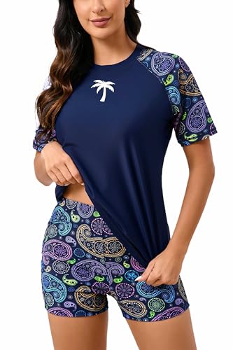 Maillot de bain deux pièces avec short pour femme, confort et maintien garanti