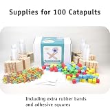 Catapult Kit, 100-Pack – Bulk STEM Kits – Build 100 Mini Catapults, Complete STEM Project Kit for Classrooms and Groups, Ages 8+