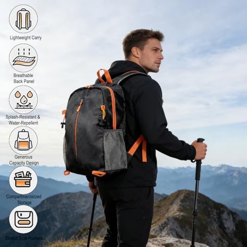 Mochila ligera pequeña impermeable para trekking miniatura 3