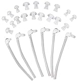 genmine 18pcs Ear Plug with 6 Tubes Siemens Resound BTE Hearing Aid Aids Eartips Ear Tips Domes (S M L)