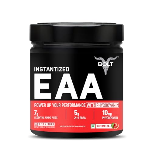 Image of Bolt EAA 300gm, 30 Servings|Nine Essential Amino Acid with BCAA 5000|EAA Supplement for Men & Women- Watermelon Fizz