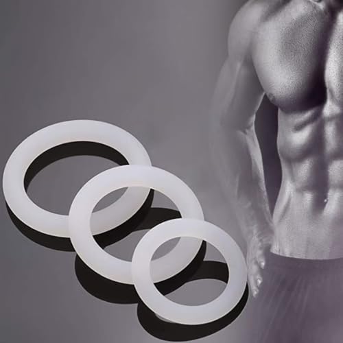 OUDQFCJ Anello Fallico in Silicone per il Miglioramento Sessuale (Trasparente)