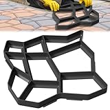 TATIVALO DIY Pflasterform Garten, Unregelmäßige Schalungsform aus Kunststoff für Gehwegplatten, Pflastersteine, Trittsteine & Betonpflaster – Schalungsformen für Beton, Unregelmäßig 1 Stück