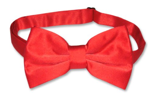 Men's Dress Vest & BowTie Solid RED Color Bow Tie Set for Suit or Tuxedo3