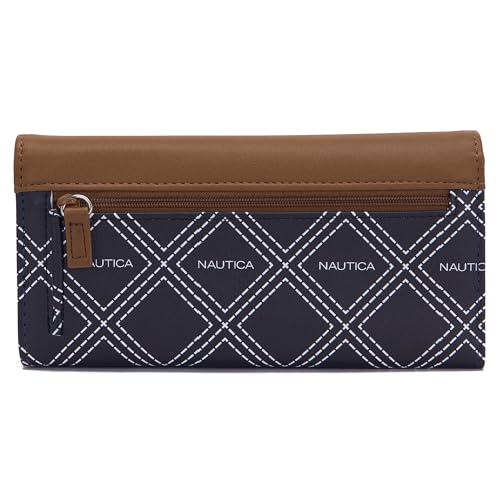 Image of Nautica Money Manager RFID Women's Wallet Clutch Organizer, Tan
