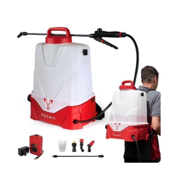 Pulvérisateur électrique rechargeable Pegasus 15 l avec batterie lithium amovible jusqu'à 4 h d'autonomie. Système 3 vitesses. Buses incluses. Pulvérisateur pratique et léger