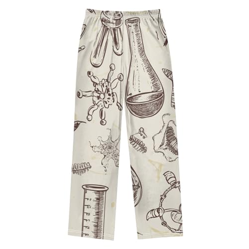 ZZXXB Biology Experiment Boys Long Pants Soft Trousers Elastic Waist Kids Lounge Bottoms with Pockets S-XL2
