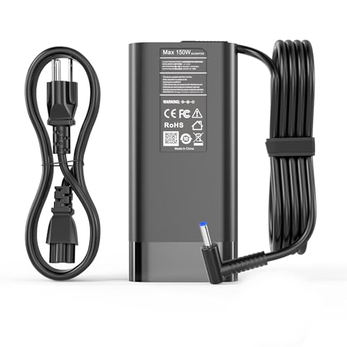 Ruilezyo 150W Laptop Charger Compatible with HP Zbook X Fury G1i 16 Studio G11 Power G11 G10 Zbook 15 16 17 G9 G3 G4 G5 G6 G7 G8 Victus OMEN 15 17 Gaming AC Adapter Power Supply