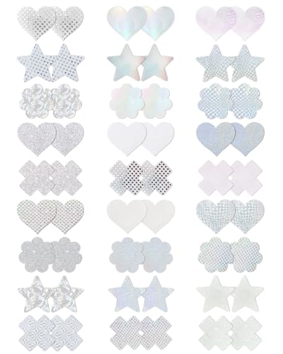 Image of CICKEE Pasties Rave Pack 27 Pairs Multicolor Nipple Covers Pasties Glitter Pasty