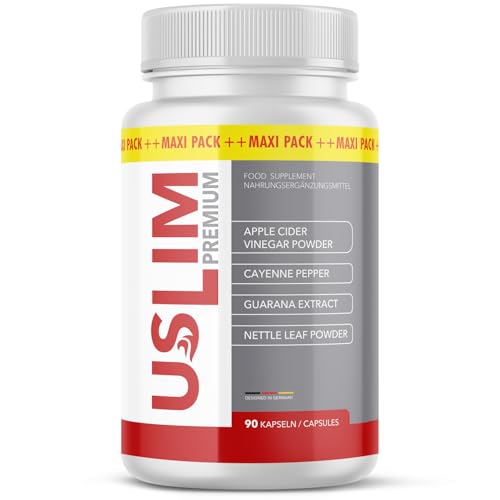 USLIM Premium Cápsulas | Ideal para acompañar su objetivo | en la lata grande maxi | contenido 90 cápsulas