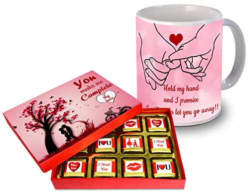 Midiron Love Gift Ceramic Coffee Mug | Love Chocolate Gift Box For Your Boyfriend, Girlfriend , Wife and Husband For Valentine’s Day, Birthday, Anniversary and Any Special Occasion .