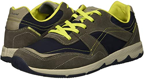Hush Puppies Kids' Unisex Zev Ts Field Sneaker, Grey/Navy, 1 Wide Us Little Kid #TOP6
