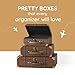 SLPR Small Decorative Suitcase Boxes (Set of 3) – Travel-Themed Paperboard Storage for Gifts, Bridal Shower & Party Décor – Largest Box is 12