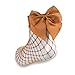 Littleforbig Women's Bow Fishnet Mesh Net Ankle Socks - 3 Pairs Caramel