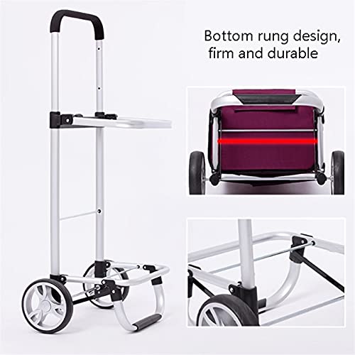 Einkaufswagen 28L Einkaufstrolley Auf Rädern Faltbarer Schubkarren Mit Kissengriff Zum Einkaufen… – Bild 4