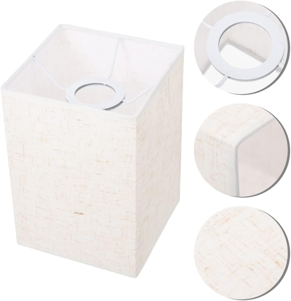 BESPORTBLE 2pcs Linen Lampshade Lamp Shade Accessory Square Replacement Hanging Ceiling Small s Desktop Desk Spider Office Led
