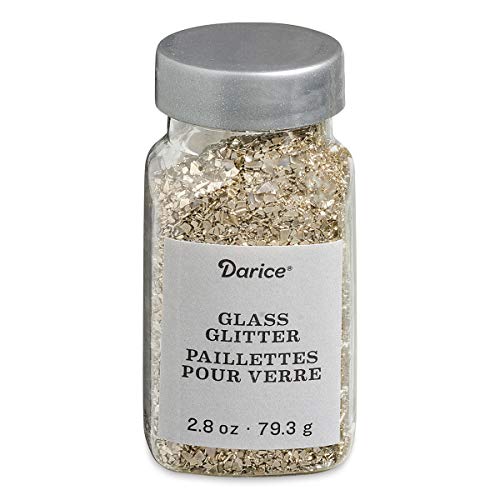 Darice Vintage Silver Glass 2.8 oz Glitter