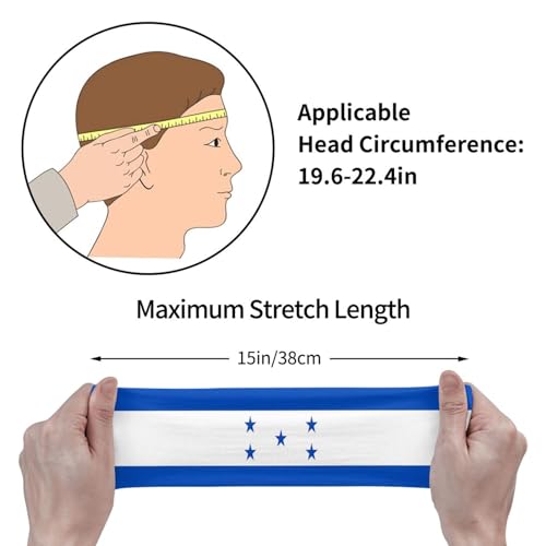 Image of Cute Flag Headbands Women Men Flag Sweatband Sports Headband for Running, Cycling, Yoga Gym, Working Out