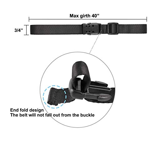 Ayaport Utility Straps With Buckle 40" Quick-Release Adjustable Nylon Straps Black 4 Pack #TOP2