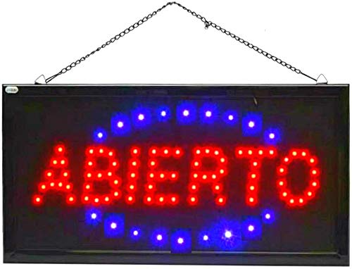 Letrero cartel Panel LED iluminacion negocio abierto open locutorio Letrero cartel Panel LED abierto luz Cartel iluminacion abierto (ABIERTO-0)