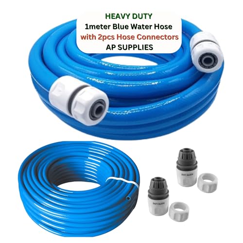AP Supplies 1meter Blue Water Hose Kit with Click-Lock Type Connectors