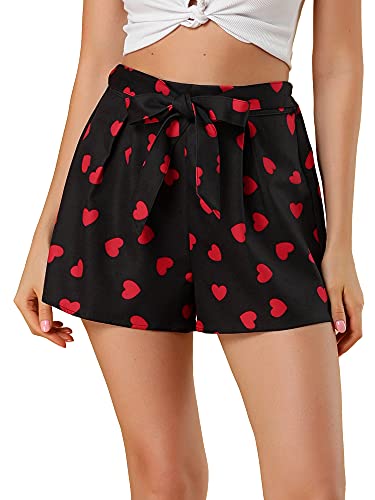 Allegra K Pantalones Cortos de Verano de Playa con Cintura Alta c...