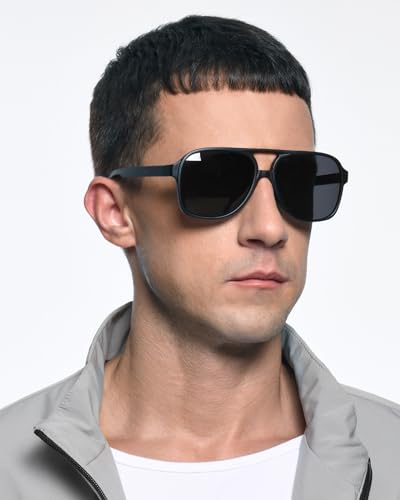 Retro Polarized Sunglasses for Women Men, Classic Vintage 70s Trendy Square Style UV400 Protection2