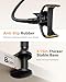 SAIJI Gooseneck Phone Holder for Bed Overall Length 38.6” Flexible Leather Wrapped Arm Overhead Cell Phone Mount Stand with 360° Adjustable Clamp Clip, Compatible with All 4-7” Cellphones (Black)
