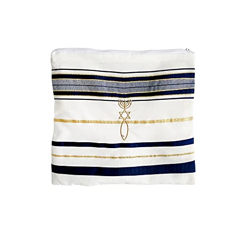 Holy Land Market New Covenant Messianic Prayer Shawl Tallit 72" X 22" with Bag, Card and Brochure From Israel3