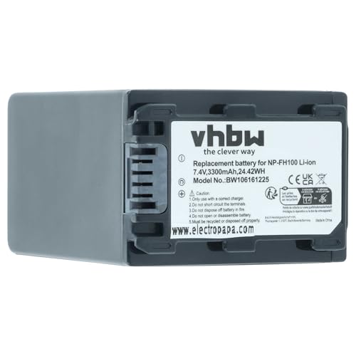 Batterie vhbw 3300mAh Li-ION compatible Sony HDR-XR200 x2 avec affichage du niveau d'énergie - 4