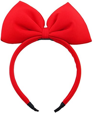 Bow Headband Red Bowknot Headband Christmas Big Bow Hair Hoop Cute Girls Kids Party Decoration Headdress Christmas Cosplay Costume Headwear Halloween Makeup Handmade Headpiece Hair Band Elastic Hair Accessories