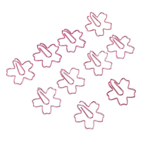 Trombones de bureau fleur rose pour trier les cahiers scolaires et dossiers de maison