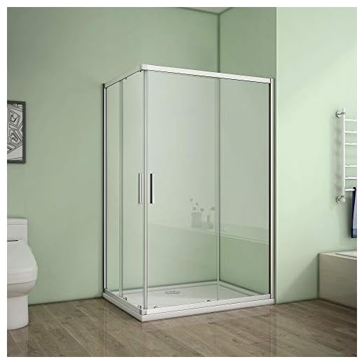 Duschkabine Eckeinstieg 100x80cm Duschabtrennung Dusche Schiebetür Duschwand 5mm ESG Sicherheitsglas Höhe 185cm