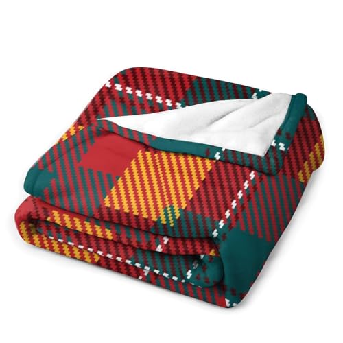 Couverture de lit motif carreaux de buffle decoration confortable ado