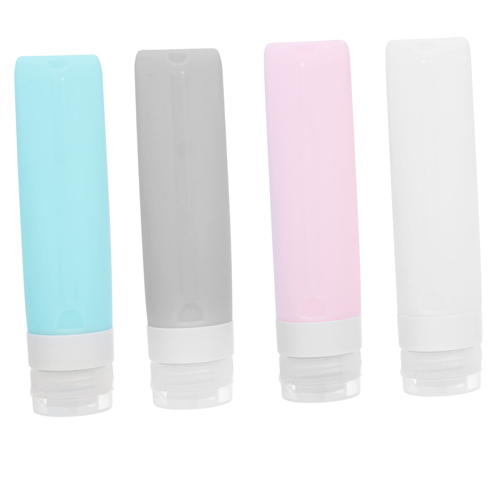MAGICLULU 8 Pz Bottiglia di silice travel size bottles travel bottles lozione contenitori in silicone contenitore per shampoo dosatore di liquidi piatto bottiglia da viaggio impostare