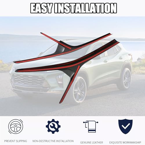 2PCS Front Grille Insert Trim Compatible With 2026 2025 2024 2023 Chevy Trax Front Grill Grille Mesh Cover(Glossy Black) by GearUp - Image 3