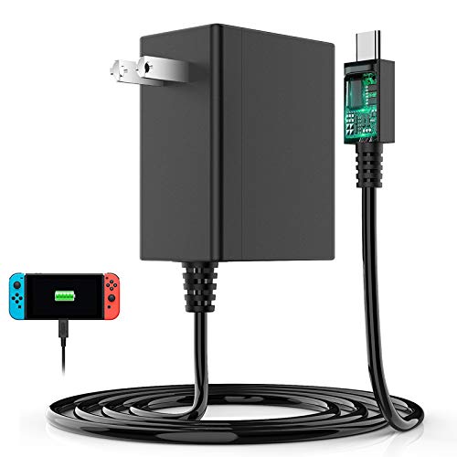 Switch用 ACアダプター 充電器 ドック代用品 TVモード対応 Type-Cコネクタ PSE認証済み 安全保護 急速充電 PD規格 1.5mケーブル Nintendo Switch/Switch Lite/Switch 有機elモデル/Swit