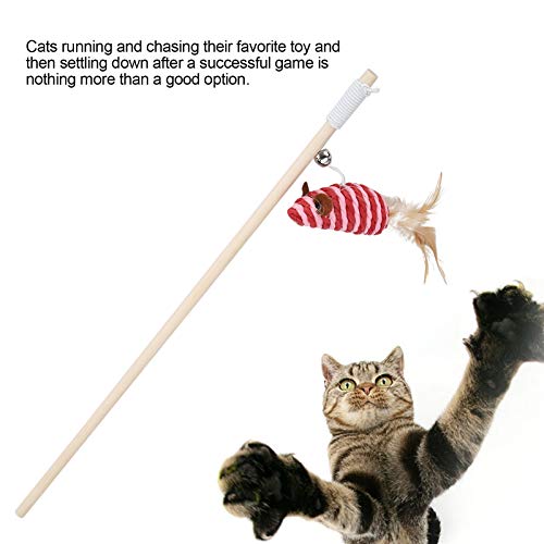 Brinquedo de varinha de gato, brinquedo de provocação de gato de madeira Gato de provocação de madei