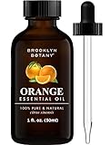 Brooklyn Botany Sweet Orange Essential Oil – 100% Pure and Natural – Premium Grade Oil with Dropper - for Aromatherapy and Diffuser - 1 Fl Oz