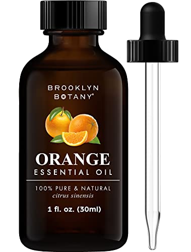 Brooklyn Botany Sweet Orange Essential Oil - 100% Pure and Natural - Premium Grade Oil with Dropper...