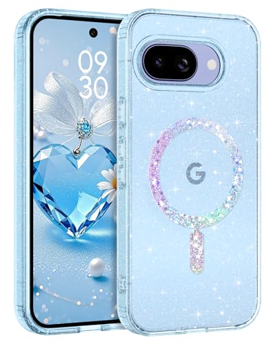 YINLAI Google Pixel 9a 6.3�C���` ��p �P�[�X �J�o�[ ���� �O���b�^�[ �u���[ ���F �N���A �b�ϏՌ� �}�O�Z�[�t�Ή� �}�O�l�b�g�� �b���C�����X�[�d ���S�Ή� & �ČRMIL�K�i �b���΂ݖh�~ ������ ������ ���炫�� �L���L